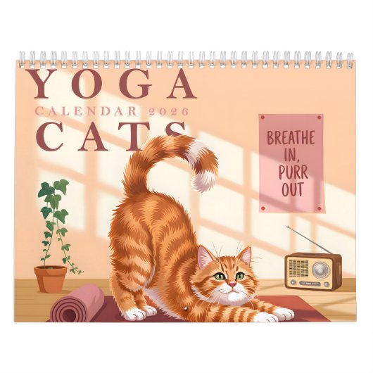 Yoga Cats Calendar 2026 Kalender (Hoes)