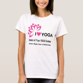 Yoga Center Voeg uw eigen tekst toe - Ontwerp op v T-shirt