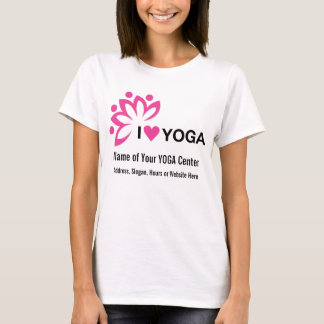 Yoga Center Voeg uw eigen tekst toe - Ontwerp op v T-shirt