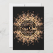 Yoga Center, yoga, sport, mandala, Golden mandala Kaart (Voorkant)