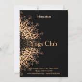 Yoga Center, yoga, sport, mandala, Golden mandala Kaart (Achterkant)