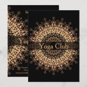 Yoga Center, yoga, sport, mandala, Golden mandala Kaart (Voorkant / Achterkant)