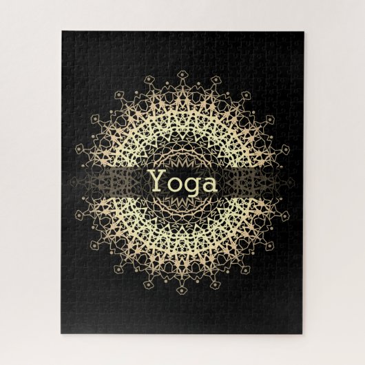Yoga Center, yoga, sport, mandala, Golden mandala Legpuzzel (Verticaal)