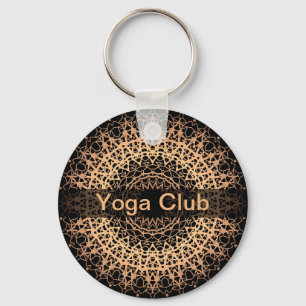 Yoga Center, yoga, sport, mandala, Golden mandala Sleutelhanger