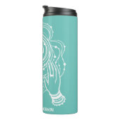 Yoga Chakra Crown Mantra Thermal Tumbler Thermosbeker (Geroteerd rechts)
