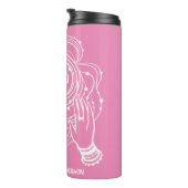 Yoga Chakra Crown Mantra Thermal Tumbler Thermosbeker (Geroteerd rechts)