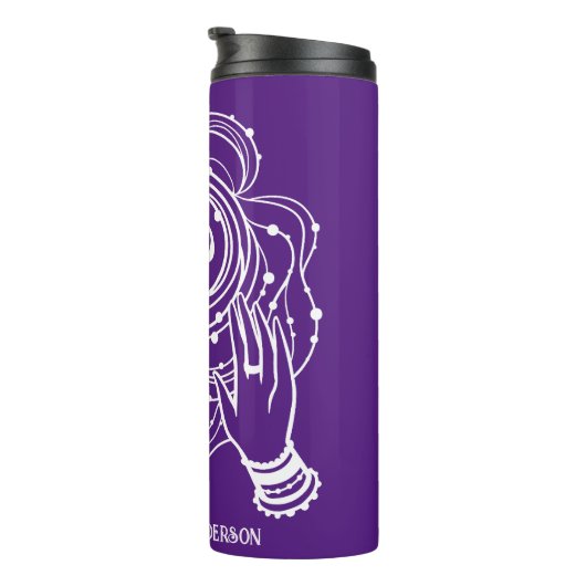 Yoga Chakra Crown Mantra Thermal Tumbler Thermosbeker (Geroteerd rechts)