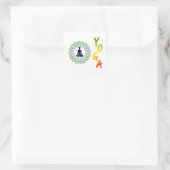 YOGA - CHAKRA EN BEMIDDELING VIERKANTE STICKER (Tas)