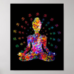 Yoga Chakra Spiritueel Lichaamssysteem Meditatie Poster