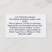 yoga chakras - Gepersonaliseerd - Gepersonaliseerd Visitekaartje (Achterkant)