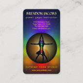 Yoga Chakra's Mannelijke Pose Instructeur Leraar Visitekaartje (Voorkant)