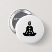 Yoga Chakras Ronde Button 5,7 Cm (Voorkant /achterkant)