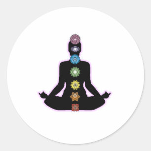 Yoga Chakras Ronde Sticker
