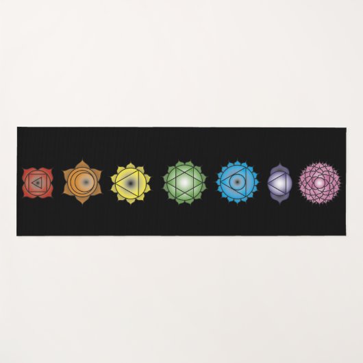 Yoga Chakra's zeven Yogamat (Voorkant (horizontaal))