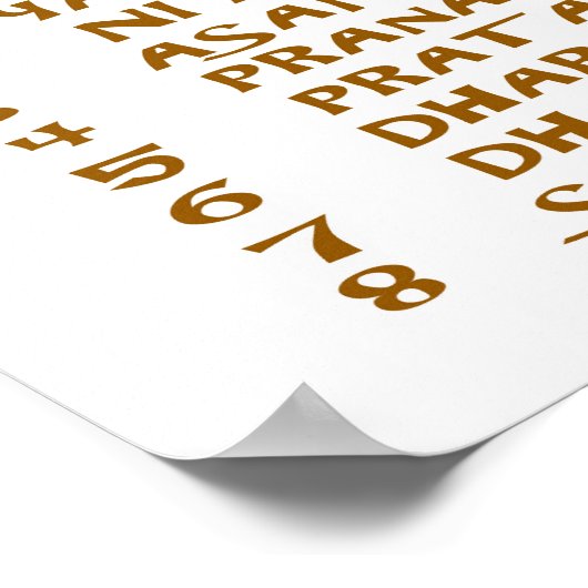 YOGA-checklist: 8 stappen PATANJALI SUTRA Poster (Hoek)