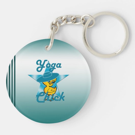 Yoga Chick #7 Sleutelhanger (Achterkant)