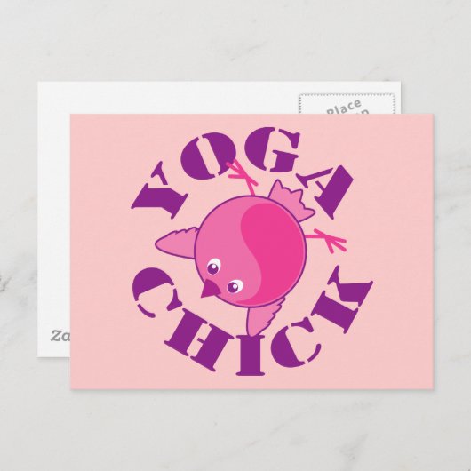 Yoga Chick Briefkaart (Voorkant / Achterkant)