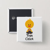 Yoga Chick Button (Voorkant /achterkant)