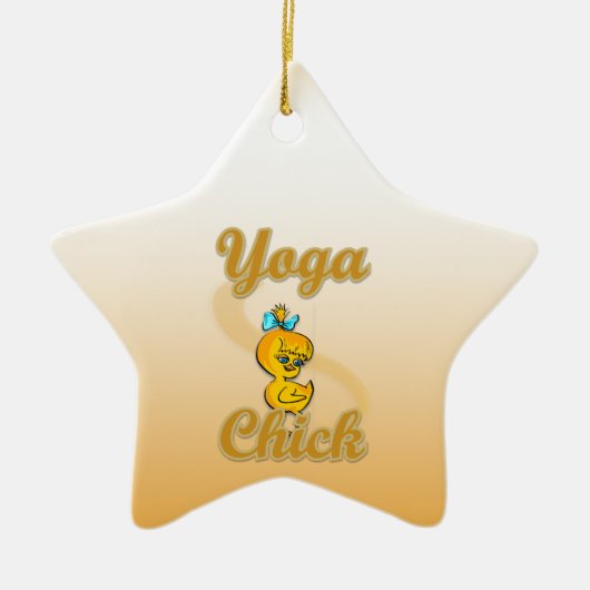 Yoga Chick Keramisch Ornament (Voorkant)