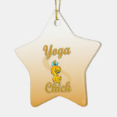 Yoga Chick Keramisch Ornament (Links)
