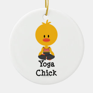 Yoga Chick Ornament