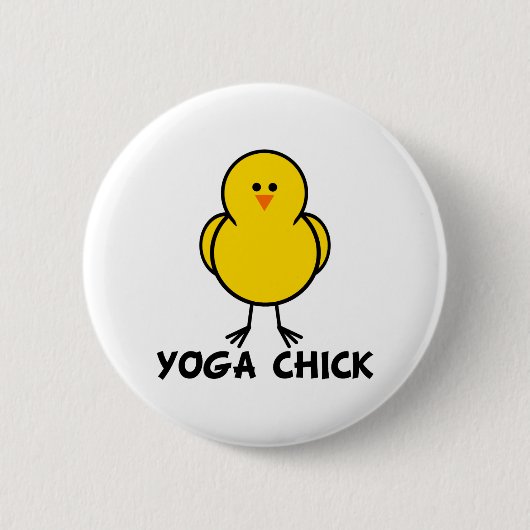 Yoga Chick Ronde Button 5,7 Cm (Voorkant)