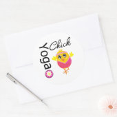 Yoga Chick Ronde Sticker (Envelop)