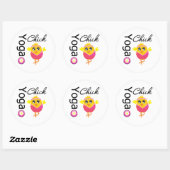 Yoga Chick Ronde Sticker (Vel)