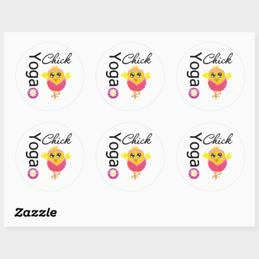 Yoga Chick Ronde Sticker (Vel)