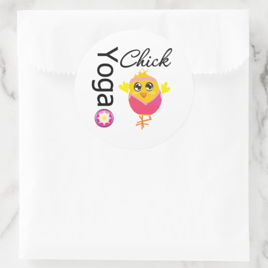 Yoga Chick Ronde Sticker (Tas)