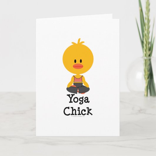 Yoga Chick Wenskaart Kaart (Voorkant)