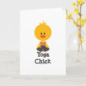 Yoga Chick Wenskaart Kaart (Gele Bloem)
