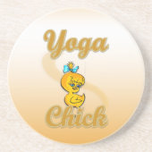 Yoga Chick Zandsteen Onderzetter (Voorkant)