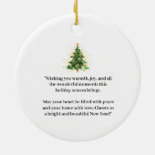 Yoga Christmas Santa Claus Posing yoga  Keramisch Ornament (Achterkant)