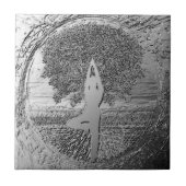 Yoga Chrome Tree of Life Tegeltje (Voorkant)