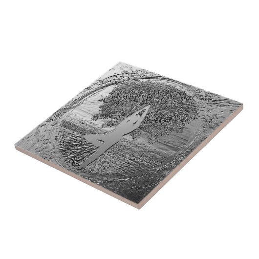 Yoga Chrome Tree of Life Tegeltje (Zijkant)