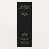 Yoga citeert Manuscript Black Gold Elegant Monogra Yogamat (Voorkant)