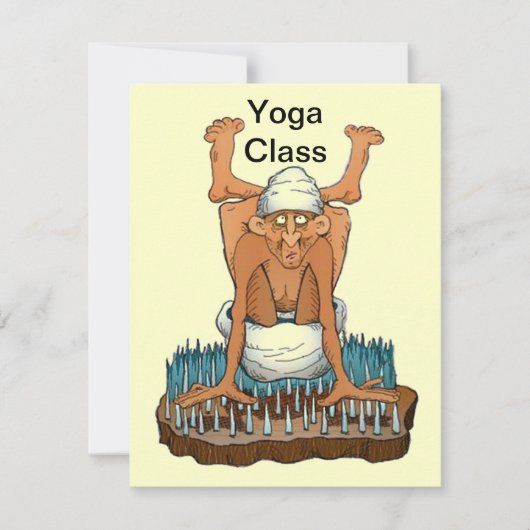 Yoga Class ~ Notice New Students Invitation Kaart (Voorkant)
