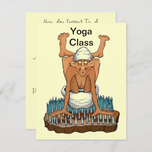 Yoga Class ~ Notice New Students Invitation Kaart (Voorkant / Achterkant)