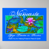 Yoga Class Please Keep Quiet Elegant Lotus Poster (Voorkant)