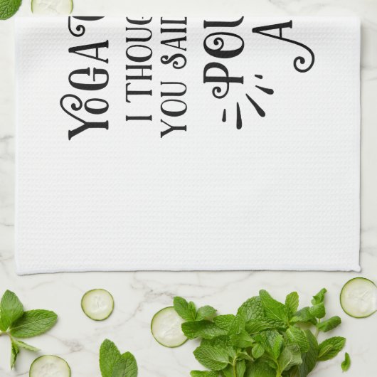 Yoga Class? Pour a Glass Theedoek (Gevouwen)