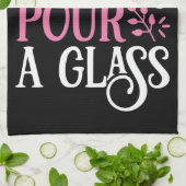 Yoga Class? Pour a Glass Theedoek (Gevouwen)