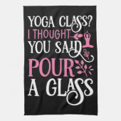 Yoga Class? Pour a Glass Theedoek (Verticaal)