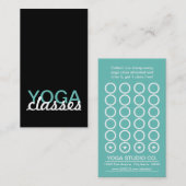 yoga class punch card klantenkaartje (Voorkant / Achterkant)