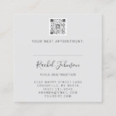 Yoga Classes School Private Instructor Logo Grey Vierkante Visitekaartje (Achterkant)