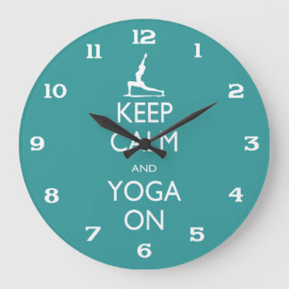 Yoga Clock - Keep Calm and Yoga ON Grote Klok