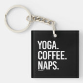 Yoga Coffee Naps -   Yoga Fitness -.png Sleutelhanger (voorkant)