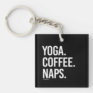 Yoga Coffee Naps -   Yoga Fitness -.png Sleutelhanger