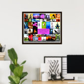 Yoga Collage Poster (Thuiskantoor)