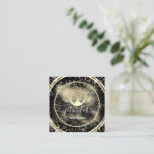 Yoga Couch Therapist Logo QR Code Gold Black Vierkante Visitekaartje (Staand voorkant)